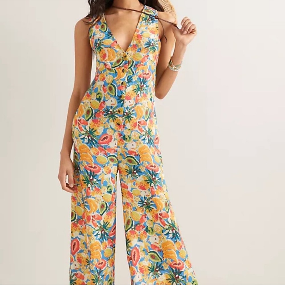 Farm Rio x Anthropologie Fruit Medley Jumpsuit Romper medium